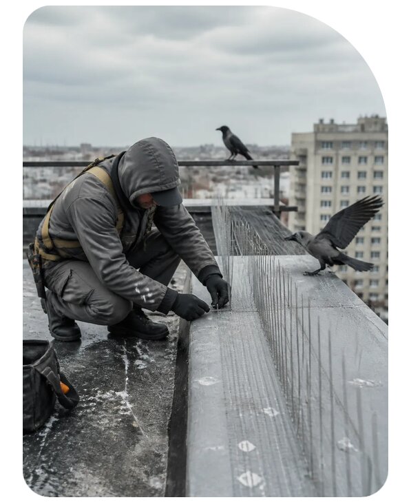 Защита от ворон под ключ в Находке по цене от 5158 р. | Сенат-Нхд